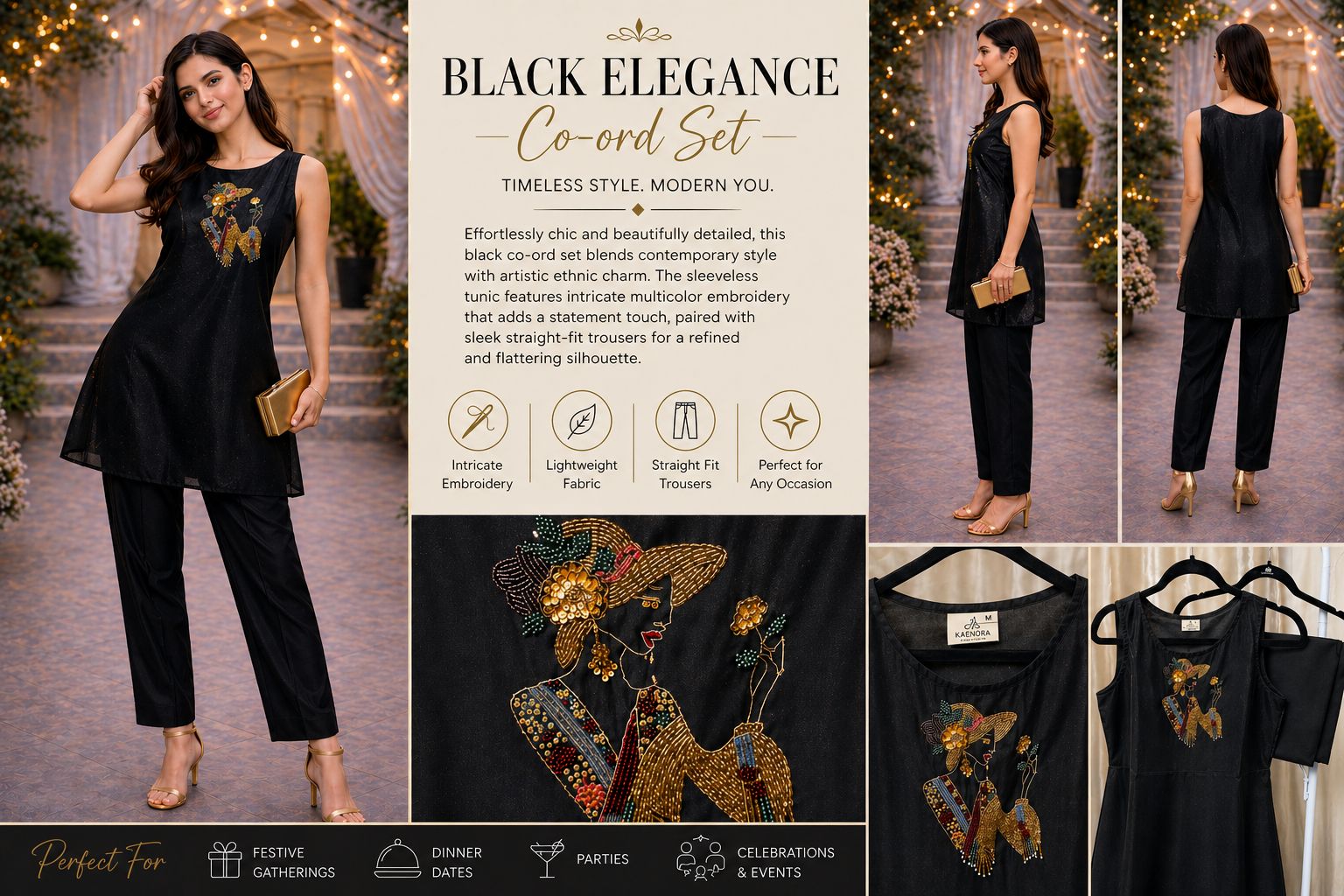 Black Elegance Co-ord Set: The Perfect Blend of Timeless Sophistication and Modern Style
